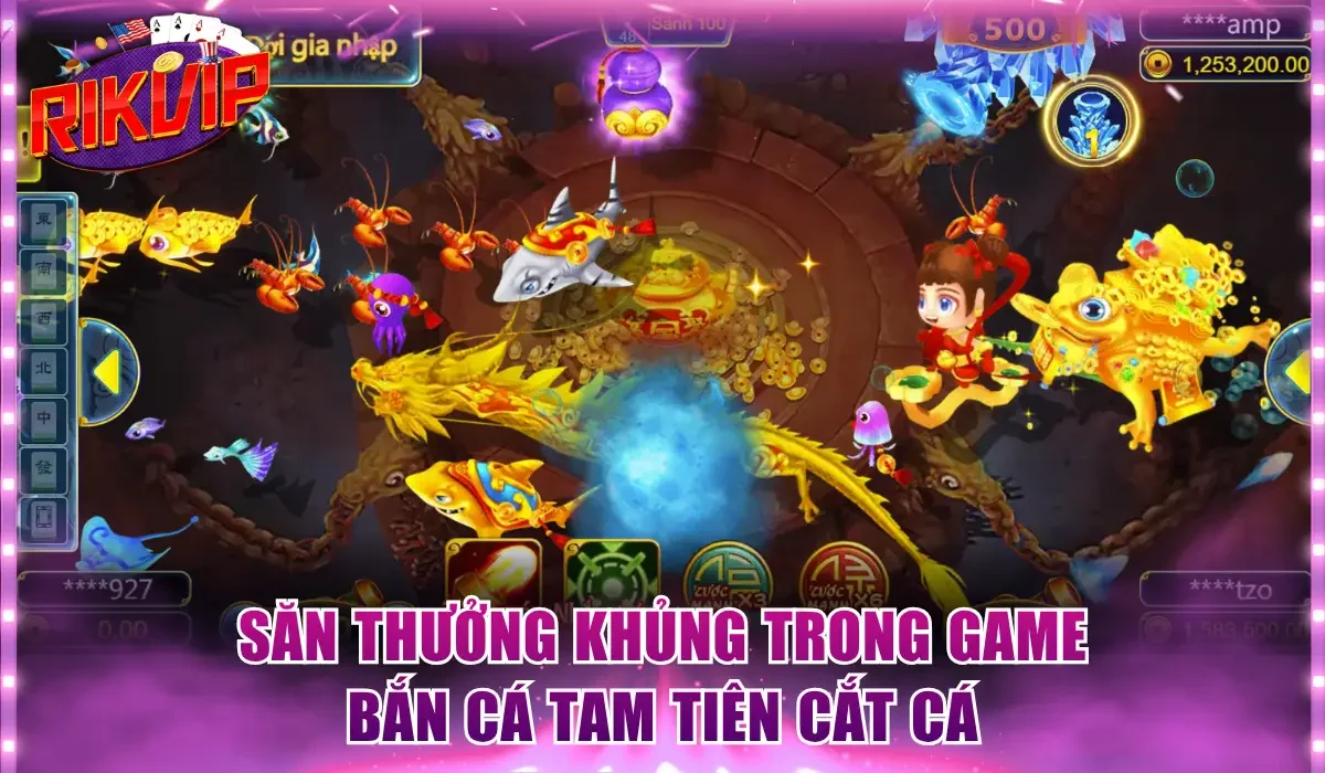 Săn thưởng khủng tới x1000 trong game bắn cá Tam Tiên Cắt Cá